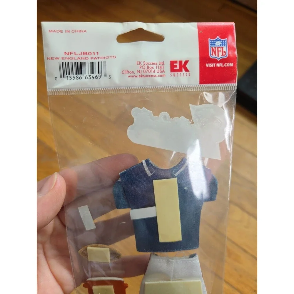 Patriots uniform puffy stickers used